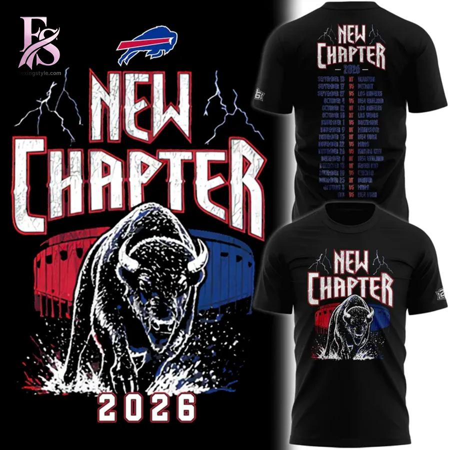 Trendy fashion product featuring premium fabric and contemporary streetwear style Buffalo Bills New Chapter 2026 Hoodie 2