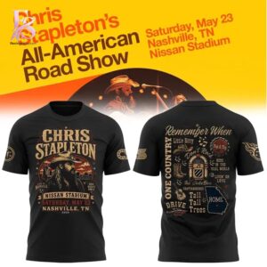 Trendy fashion product featuring premium fabric and contemporary streetwear style Chris Stapleton Live in Nashville 2026 Concert Shirt 1