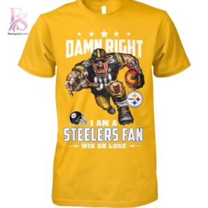Damn Right I am A Steelers Fan Win or Lose Shirt 1 combines a modern look with comfortable wearability.