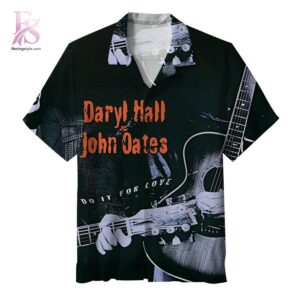 Tropical Hawaiian shirt with vibrant floral patterns and relaxed summer fit Daryl Hall John Oates Do It For Love Hawaiin Shirt 1
