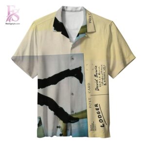 David Bowie Lodger Album Hawaiian Shirt 1 showcasing a bold all-over album-inspired print