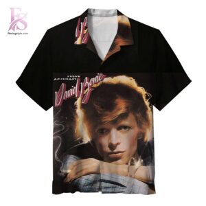 David Bowie Young Americans Album Hawaiian Shirt 1 showcasing a bold all-over album-inspired print
