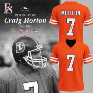 Stylish Denver Broncos Craig Morton Tribute Football Jersey 1 product with smooth finish and modern casual look.