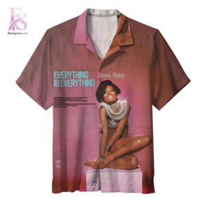 Tropical Hawaiian shirt with vibrant floral patterns and relaxed summer fit Diana Ross Everything is everything Hawaiin Shirt 1