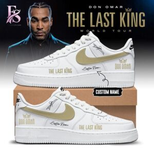 Stylish Don Omar The Last King World Tour 2026 Air Force Shoes 1 with a modern look and comfortable everyday appeal.
