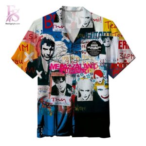Lightweight Hawaiian shirt with palm leaf print perfect for beach vacations Duran Duran Medazzaland Hawaiian Shirt 1