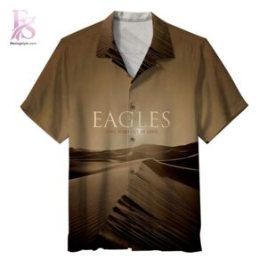 Tropical Hawaiian shirt with vibrant floral patterns and relaxed summer fit Eagles Long Road Out Eden Hawaiin Shirt 1