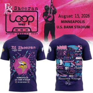 Stylish Ed Sheeran Loop Tour 2026 Minnesota Vikings 1 with a modern look and comfortable everyday appeal.