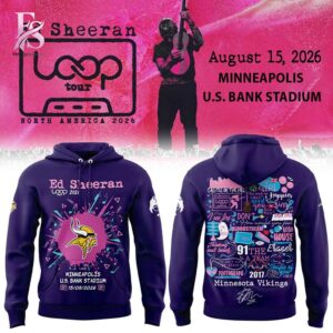 Stylish Ed Sheeran Loop Tour 2026 Minnesota Vikings 2 with a modern look and comfortable everyday appeal.