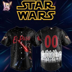 Stylish display of El Paso Chihuahuas 2026 Star Wars Baseball Jersey 1 with clean details and trendy look.