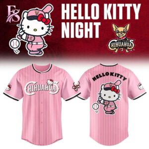 Stylish display of El Paso Chihuahuas x Hello Kitty Night Jersey 2026 1 with clean details and trendy look.