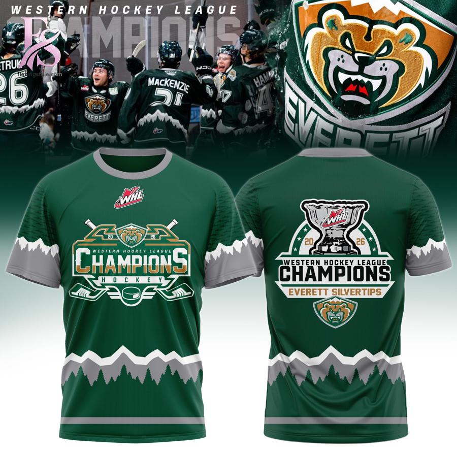 Stylish Everett Silvertips Champions Western Hockey League 2026 Shirt 1 with a modern look and comfortable everyday appeal.