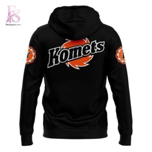 Stylish Fort Wayne Komets Black 2025 26 Central Division Champions Hoodie 3 designed for everyday comfort and casual fashion.