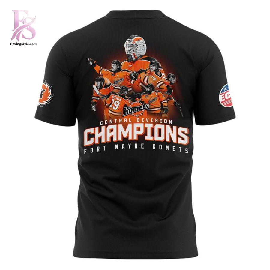 Fort Wayne Komets Central Division Champions 2026 T Shirt 3 combines a modern look with comfortable wearability.