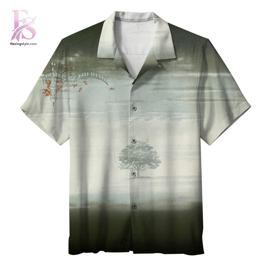 Lightweight Hawaiian shirt with palm leaf print perfect for beach vacations Genesis Wind Wuthering Hawaiian Shirt 1