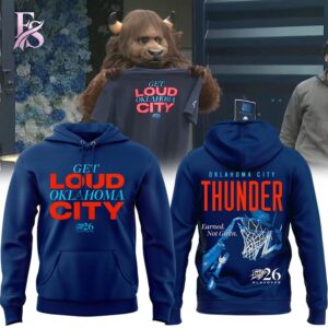 Stylish display of Get Loud Oklahoma City Thunder Basketball Playoffs Shirt 3 with clean details and trendy look.