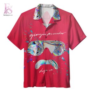 Giorgio Moroder D j Vu Album Hawaiian Shirt 1 Hawaiian shirt featuring an album cover inspired music-themed design