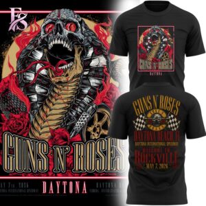 Stylish Guns N Roses Daytona Beach 2026 Rockville Shirt 1 product with smooth finish and modern casual look.