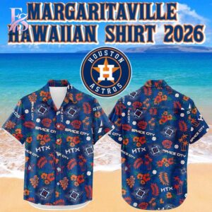 Stylish fashion product featuring modern design details and premium quality craftsmanship Houston Astros Margaritaville 2026 Hawaiian Shirt 1