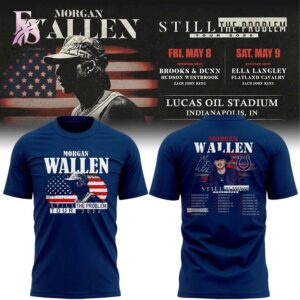 Stylish display of Indianapolis Colts Morgan Wallen Still The Problem Tour Shirt 2 with clean details and trendy look.