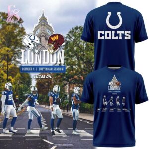 Stylish Indianapolis Colts heading to London T Shirt 1 product with smooth finish and modern casual look.