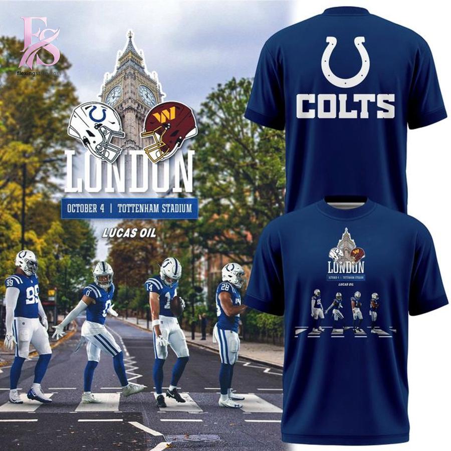 Stylish Indianapolis Colts heading to London T Shirt 1 product with smooth finish and modern casual look.