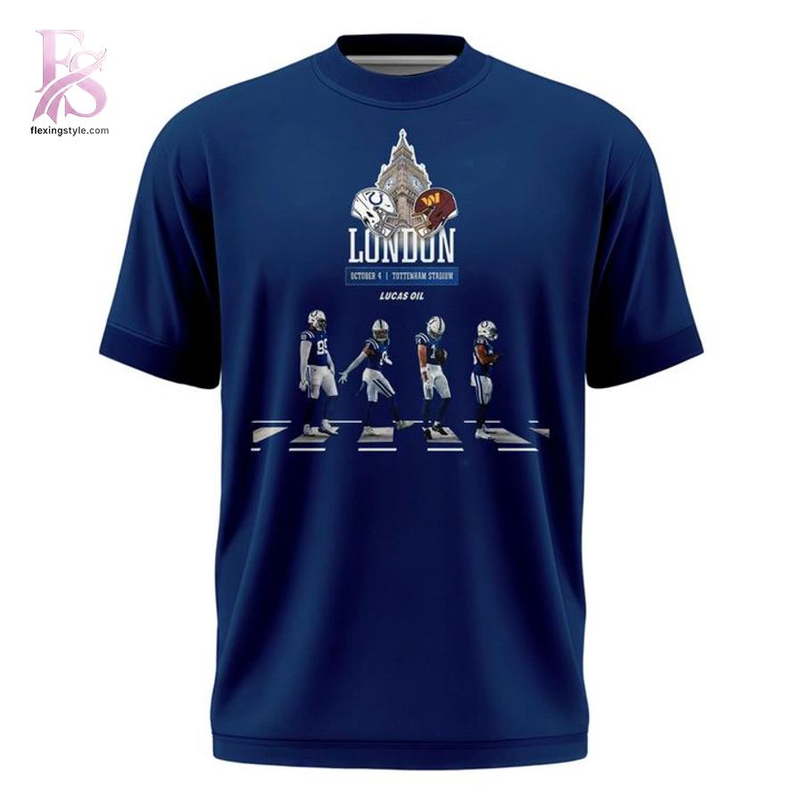 Stylish Indianapolis Colts heading to London T Shirt 2 product with smooth finish and modern casual look.