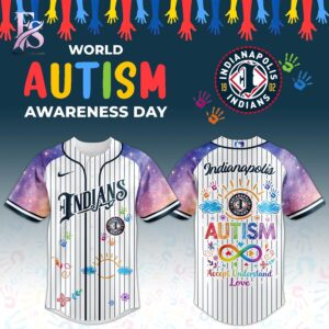 Indianapolis Indians Autism Awareness Baseball Jersey 1 combines a modern look with comfortable wearability.