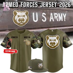 Stylish fashion product featuring modern design details and premium quality craftsmanship Iowa Cubs 2026 Armed Forces Baseball Jersey 1