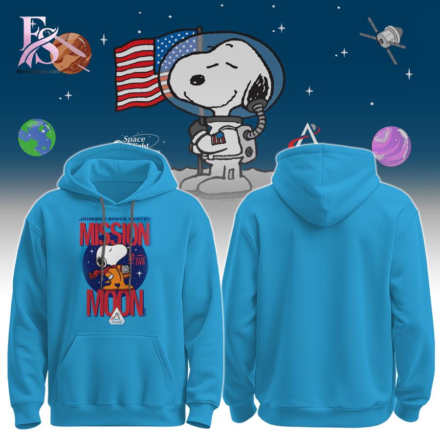 Stylish JSC Youth Snoopy Mission to Moon Hoodie 1 designed for everyday comfort and casual fashion.