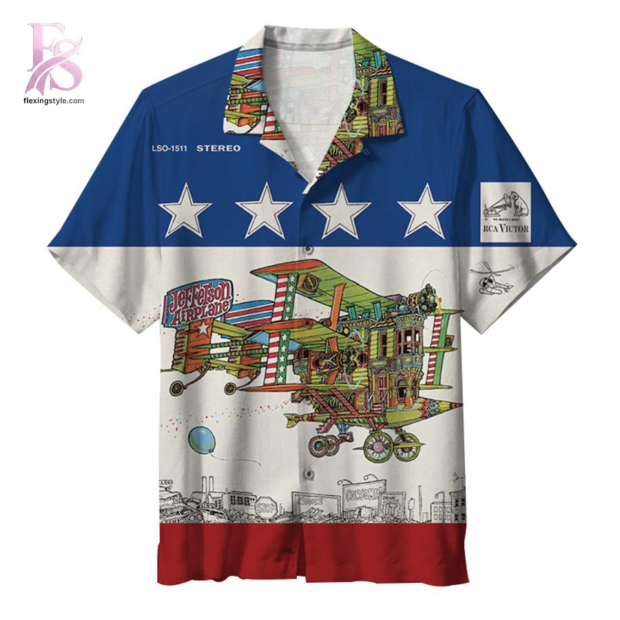 Jefferson Airplane After Bathing at Baxter s Album Hawaiian Shirt 1 showcasing a bold all-over album-inspired print
