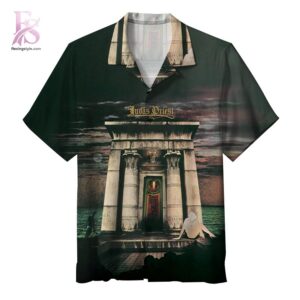 Tropical Hawaiian shirt with vibrant floral patterns and relaxed summer fit Judas Priest Sin After Sin Album Hawaiian Shirt 1