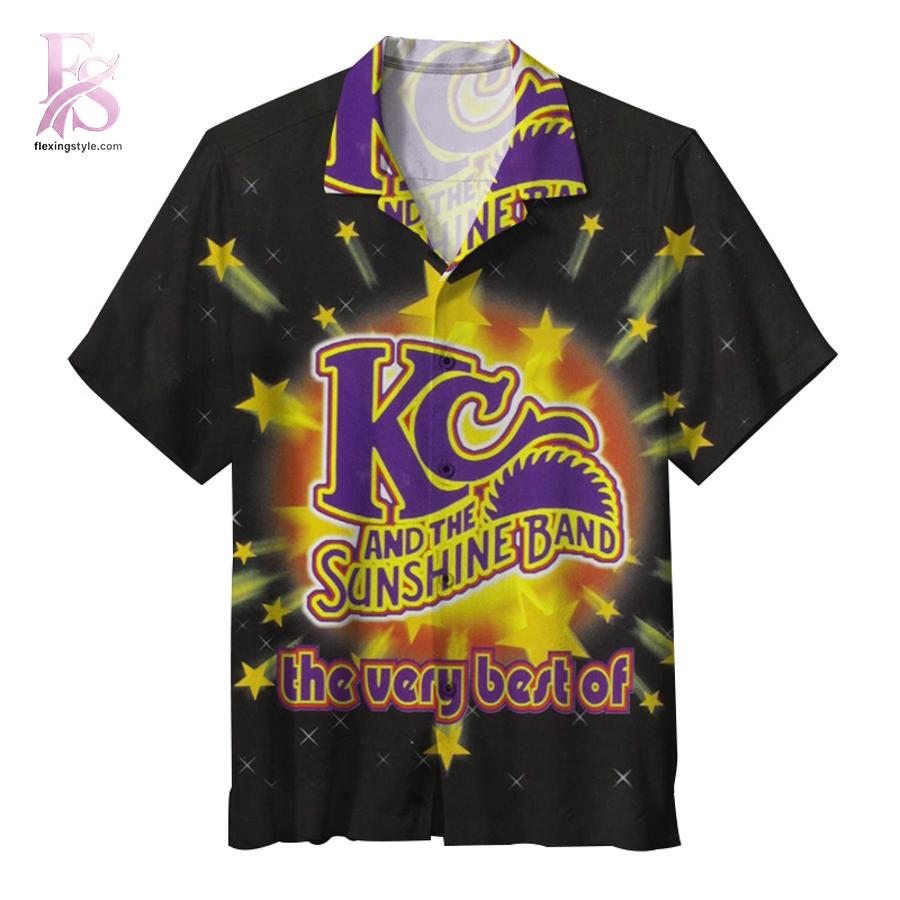 Tropical Hawaiian shirt with vibrant floral patterns and relaxed summer fit KC and The Sunshine Band Hawaiian Shirt 1