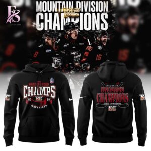Stylish Kansas City Mavericks 2026 Mountain Division Champions Hoodie 3 with a modern look and comfortable everyday appeal.