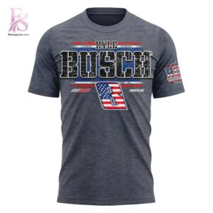 Stylish Kyle Busch 8 RCR grey T Shirt 2 with a modern look and comfortable everyday appeal.