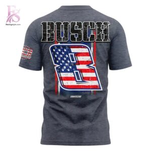 Stylish Kyle Busch 8 RCR grey T Shirt 3 with a modern look and comfortable everyday appeal.