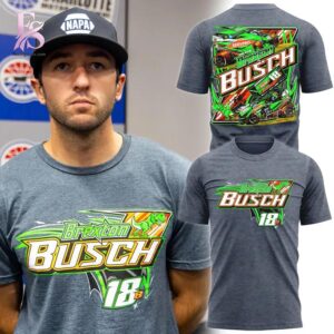 Kyle Busch 8 Rebel BLK 2 Spot T Shirt 1 combines a modern look with comfortable wearability.