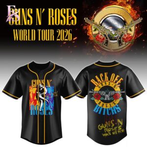 Stylish display of Legendary Rock Tour 2026 Guns N Roses Baseball Jersey 1 with clean details and trendy look.