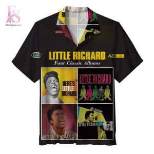 Little Richard Four Classic Album Hawaiian Shirt 1 Hawaiian shirt featuring an album cover inspired music-themed design