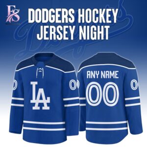 Stylish Los Angeles Dodgers Appreciation Day Hockey Jersey 1 product with smooth finish and modern casual look.