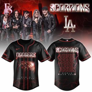 Los Angeles Dodgers The German Rock Legends World Tour 2026 Jersey 1 combines a modern look with comfortable wearability.