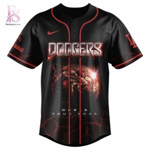 Los Angeles Dodgers The German Rock Legends World Tour 2026 Jersey 2 combines a modern look with comfortable wearability.