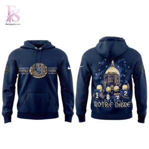 Stylish display of Love Three Notre Dame Fighting Irish 2026 Hoodie 2 with clean details and trendy look.