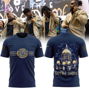 Stylish display of Love Three Notre Dame Fighting Irish 2026 Hoodie 3 with clean details and trendy look.