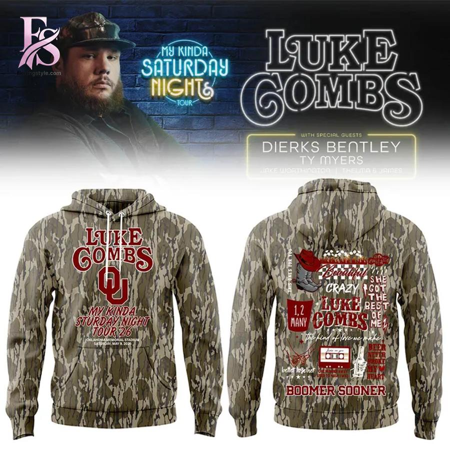 Stylish fashion product featuring modern design details and premium quality craftsmanship Luke Combs Oklahoma Memorial Stadium Oklahoma Sooners Hoodie 1