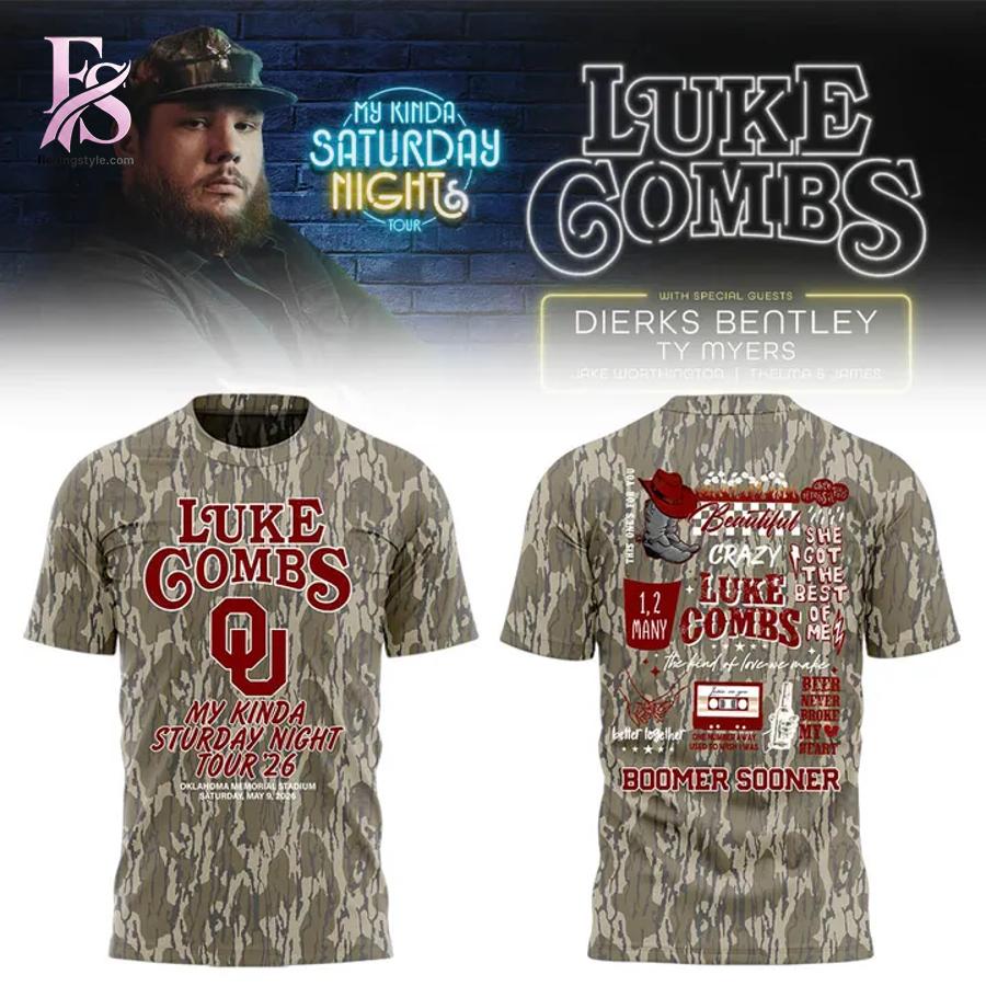 Stylish fashion product featuring modern design details and premium quality craftsmanship Luke Combs Oklahoma Memorial Stadium Oklahoma Sooners Hoodie 2