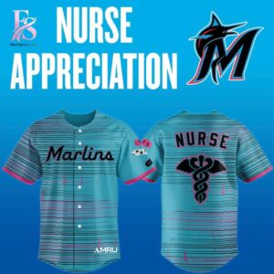 Stylish Miami Marlins 2026 Nurse Appreciation Jersey 1 designed for everyday comfort and casual fashion.