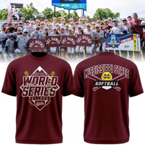 Stylish Mississippi State Softball 2026 Women s College World Series Tshirt 1 with a modern look and comfortable everyday appeal.
