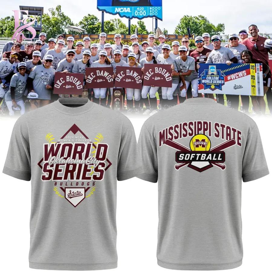Stylish Mississippi State Softball 2026 Women s College World Series Tshirt 2 with a modern look and comfortable everyday appeal.