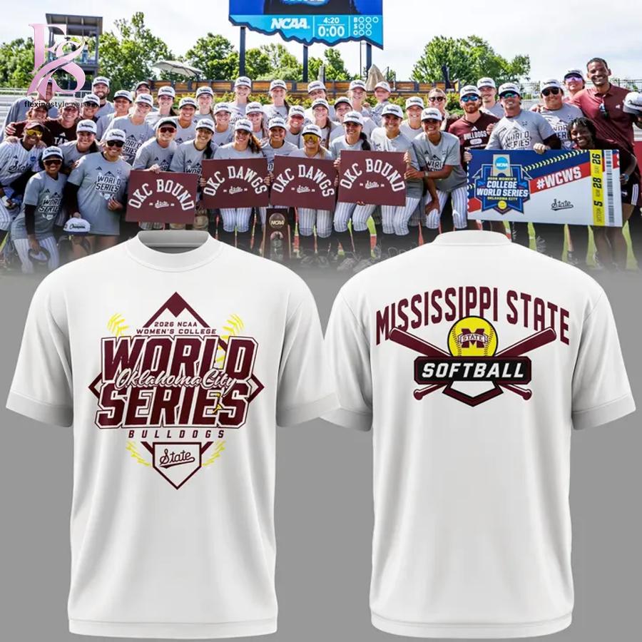 Stylish Mississippi State Softball 2026 Women s College World Series Tshirt 3 with a modern look and comfortable everyday appeal.
